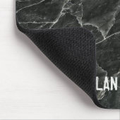 Rustiek zwart marmer met aangepaste naam Muismat (Hoek)
