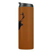 Rustiek Zwart op Bruin Elk Spirit Dier Silhouet Thermosbeker (Geroteerd rechts)