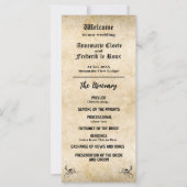  rustiek zwart perkament bruiloft programma (Voorkant)