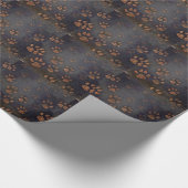 Rustiek zwart poot patroon cadeaupapier (Hoek)