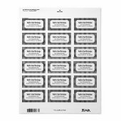 Rustiek Zwart & Wit Buffalo Plakken Custom Etiket (Full Sheet)