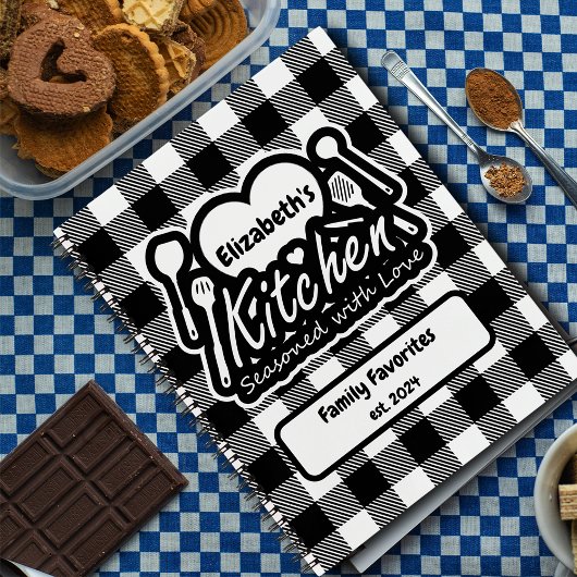 Rustiek Zwart & Wit Buffalo Plakken Custom Keuken Notitieboek