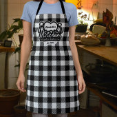Rustiek Zwart & Wit Buffalo Plakken Custom Keuken Schort