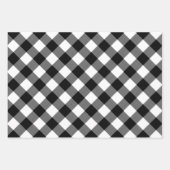 Rustiek Zwart Wit Buffel Plaid Sneeuwvlok Inpakpapier Vel (Voorkant 3)