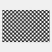 Rustiek Zwart Wit Buffel Plaid Sneeuwvlok Inpakpapier Vel (Voorkant 2)