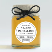 Rustiek  Zwart & Wit Jam Jar Lid Label