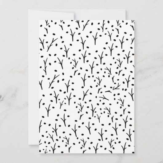 Rustiek Zwart-wit Print Nieuw adres Aankondiging (Achterkant)