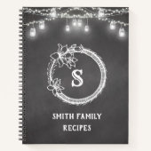 Rustiek Zwart Wit Trouwrecept Notitieboek (Voorkant)