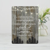 Rustiek Zwarte Woud Bruiloft Kaart (Staand voorkant)