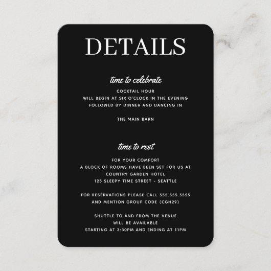 Rustiek Zwarte Woud Informatiekaartje (Voorkant)