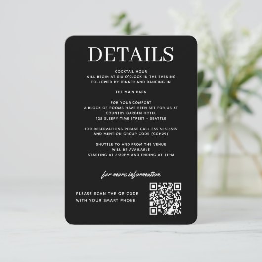 Rustiek Zwarte Woud Informatiekaartje (Staand voorkant)