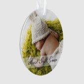 Rustieke 1e Kerstmis Nieuwe Mama & Papa Milestone  Ornament (voorkant)