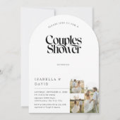 Rustieke 3 foto's boog script budget koppels bruis kaart (Voorkant)