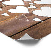 Rustieke 40ste verjaardag gastensignatieposter poster (Hoek)