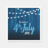 Rustieke 4 juli BBQ Party Servet (Voorkant)