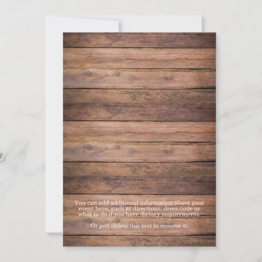 Rustieke 50e bruiloft Jubileum Floral Kaart (Achterkant)