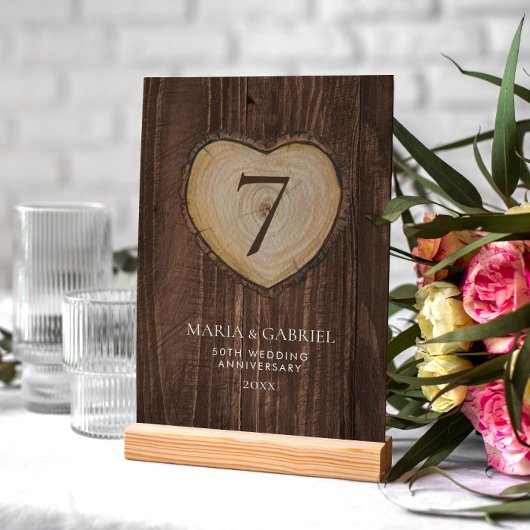 Rustieke 50e bruiloft Jubileum Party Gold Kaart