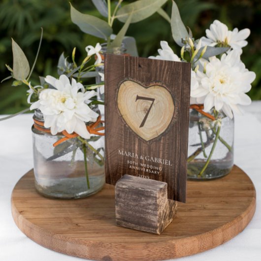 Rustieke 50e bruiloft Jubileum Party Gold Kaart