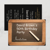 Rustieke 50e verjaardag Uitnodiging (Voorkant / Achterkant)