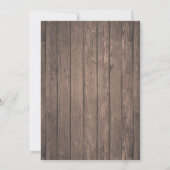 Rustieke 50ste verjaardagsuitnodiging - Goud Hout Kaart (Achterkant)