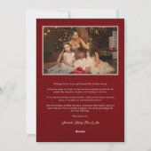 Rustieke 5 foto collage Vrolijk kerstgezin Feestdagenkaart (Achterkant)