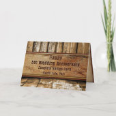 Rustieke, 5e bruiloft Jubileum Kaart voor man (Voorkant)