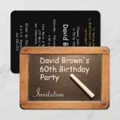 Rustieke 60e verjaardag Uitnodiging (Voorkant / Achterkant)