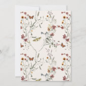 Rustieke 60e Verjaardagsfeestje Wildflower Garden Kaart (Achterkant)