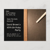 Rustieke 65e verjaardag Save The Date - Aankondigingskaart (Achterkant)