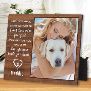 Rustieke Aandenken aan Huisdierverlies Hond Foto H Fotoplaat