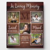 Rustieke Aandenken Herinnering Liefdevolle Herinne Fotoplaat (Voorkant)