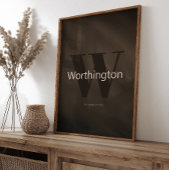 Rustieke Aangepaste Achternaam Westerse Boerderij Poster