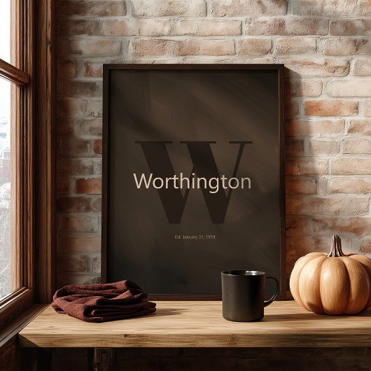 Rustieke Aangepaste Achternaam Westerse Boerderij Poster