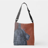 Rustieke aangepaste all-over-print crossbody tas (Voorkant)