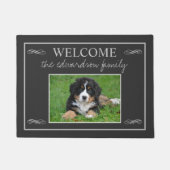 Rustieke aangepaste foto familienaam welkom deurmat (Voorkant)