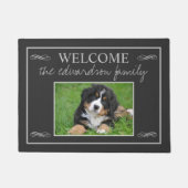 Rustieke aangepaste foto familienaam welkom deurmat (Voorkant)