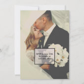 Rustieke Aangepaste Foto Huwelijksuitnodiging Kaart (Achterkant)