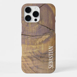 Rustieke Aangepaste Naam Natuurlijk Cederhouten Kn iPhone 16 Pro Max Hoesje