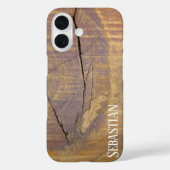 Rustieke aangepaste naam natuurlijke cederhouten k Case-Mate iPhone case (Achterkant)