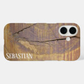 Rustieke aangepaste naam natuurlijke cederhouten k Case-Mate iPhone case (Achterkant (horizontaal))