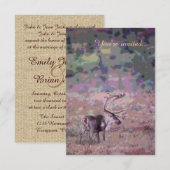 Rustieke aanpasbare eland bruiloft uitnodigingen (Voorkant / Achterkant)