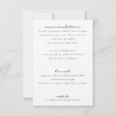 Rustieke aanvullende informatie uitnodiging invoeg (Voorkant)