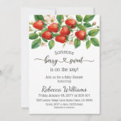Rustieke Aardbei Rood Bes Zoete Baby Shower Kaart (Voorkant)