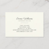 Rustieke Aardbloemen Paarse en Groene Visitekaartje (Achterkant)