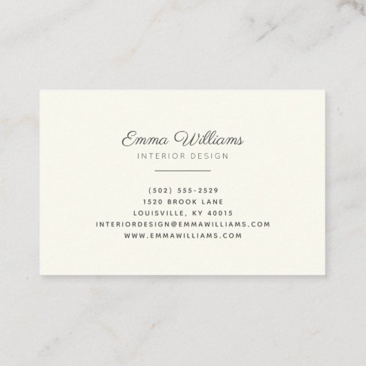 Rustieke Aardbloemen Paarse en Groene Visitekaartje (Achterkant)