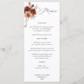 Rustieke Aarde Bloemen Menu -V2 (Voorkant)
