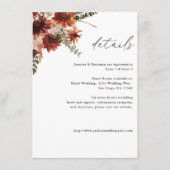 Rustieke Aarde & Champagne Bloemen Details 2 Informatiekaartje (Voorkant)