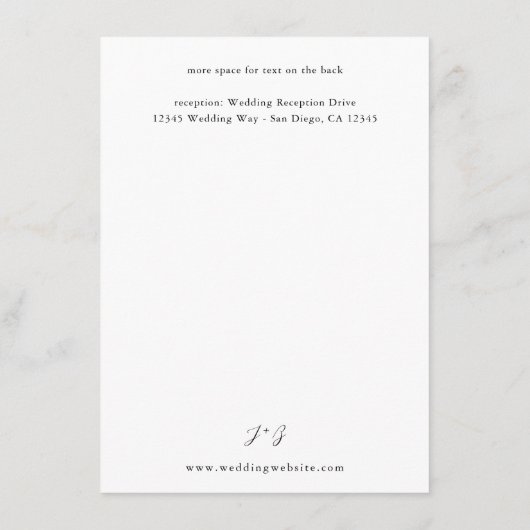 Rustieke Aarde & Champagne Bloemen Details Informatiekaartje (Achterkant)