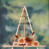 Rustieke Aarde & Champagne Bloemen Huwelijk Welkom Acryl Bord (Neutraal)