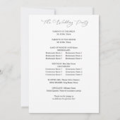 Rustieke Aarde & Champagne Florals Trouwprogramma Kaart (Achterkant)